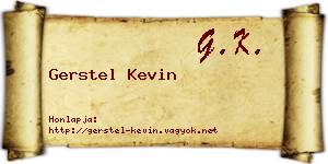 Gerstel Kevin névjegykártya