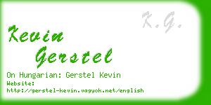 kevin gerstel business card